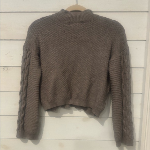 Anthropology Cable Knit Gray Sweater in size XS - Picture 8 of 11